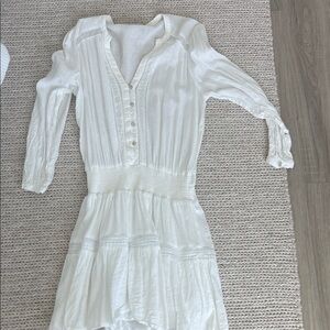 Rails Elegant White Button-Down Beach Cover up Dress